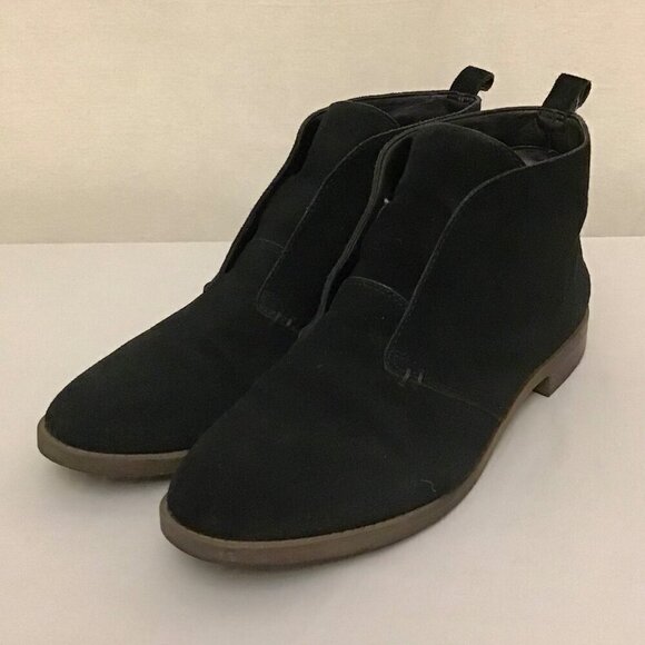 Franco Sarto 11 Men’s Suede Leather Ankle Boots Black Slip On Shoes - Picture 2 of 13